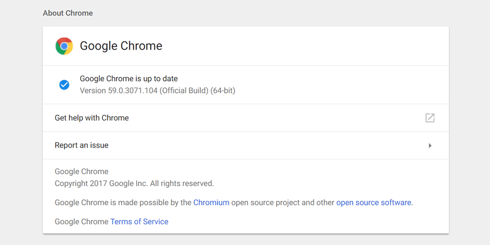 Chrome 59 about