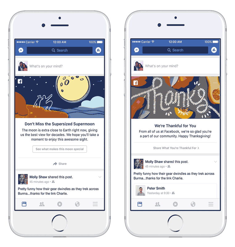 Facebook - News Feed messages