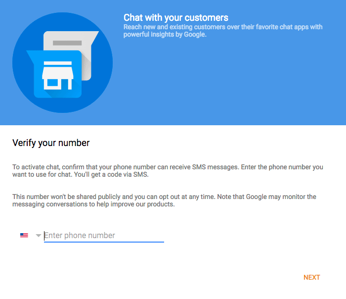 Google My Business - Chat