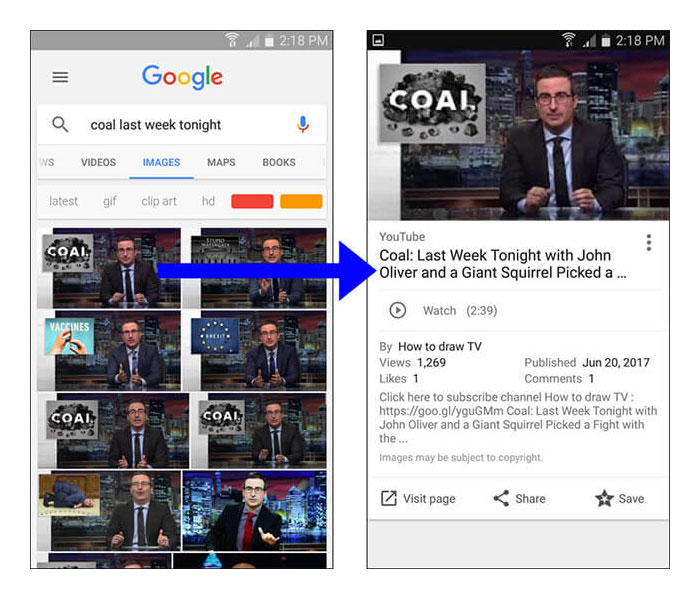 Google Images - videos