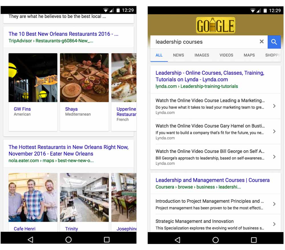 Google Rich Cards - Restaurant, OC