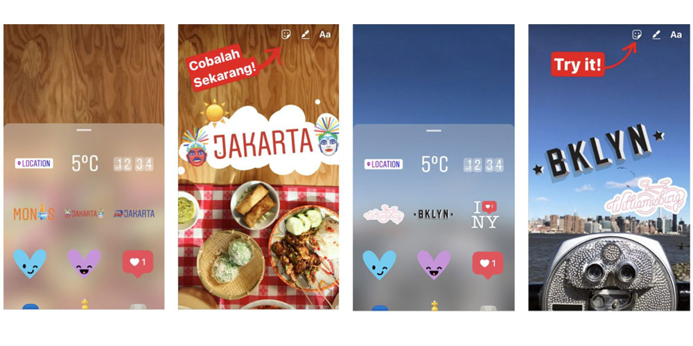 Instagram geostickers - NYC Jakarta