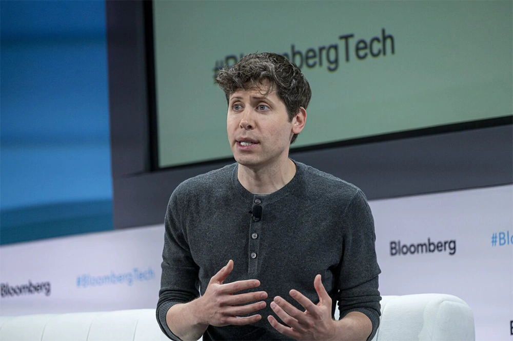 Sam Altman, co-founder and CEO of OpenAI, during the Bloomberg Technology Summit in San Francisco, U.S..