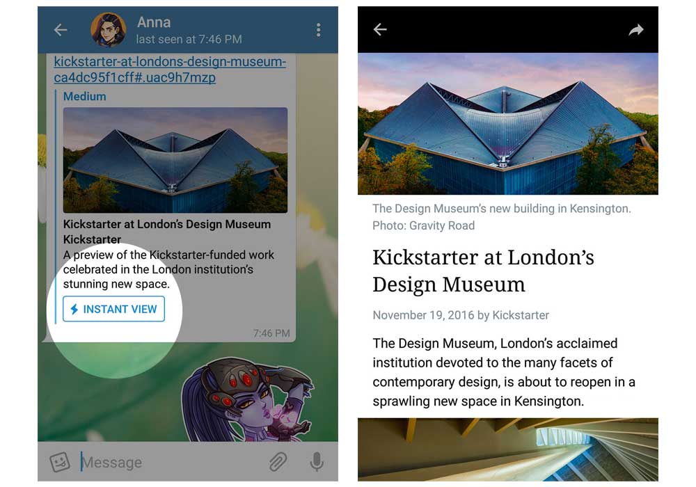 Telegram app