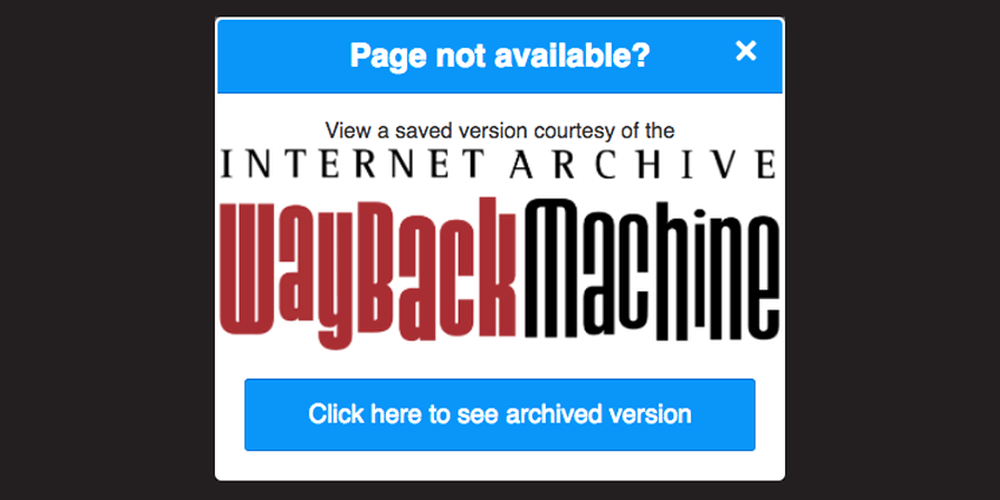 Wayback Machine - Chrome extension