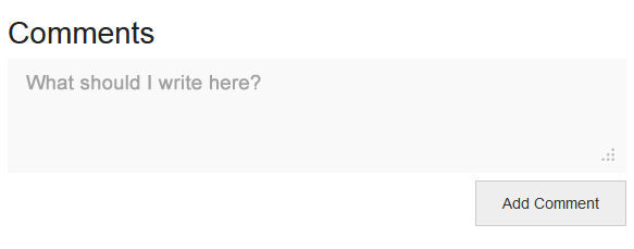 Comment box