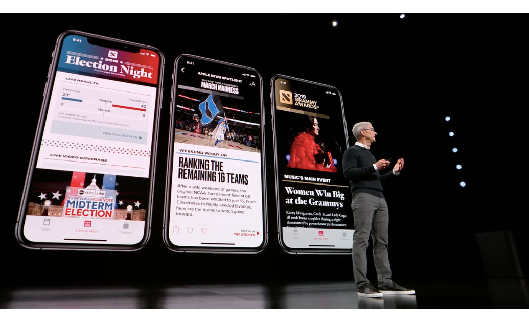 CEO Tim Cook announces Apple News+ on iOS 12.2