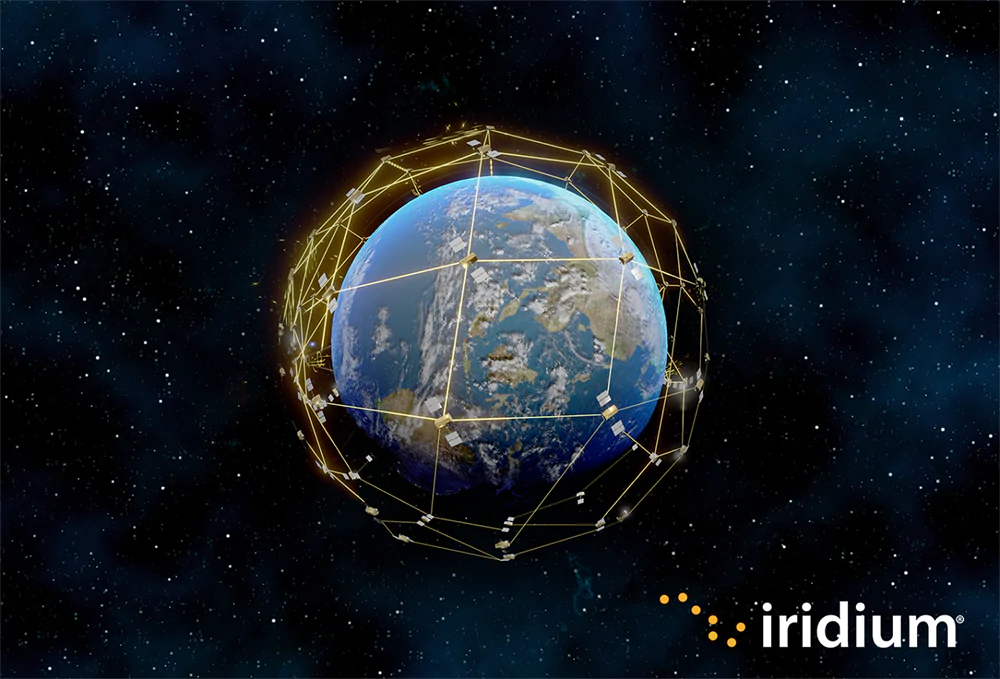 Iridium satellite constellation.