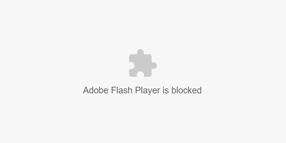 Adobe Flash Player is blocked