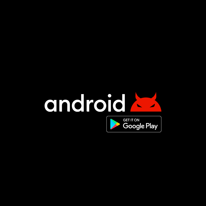 Android evil, Get it on Google Play”