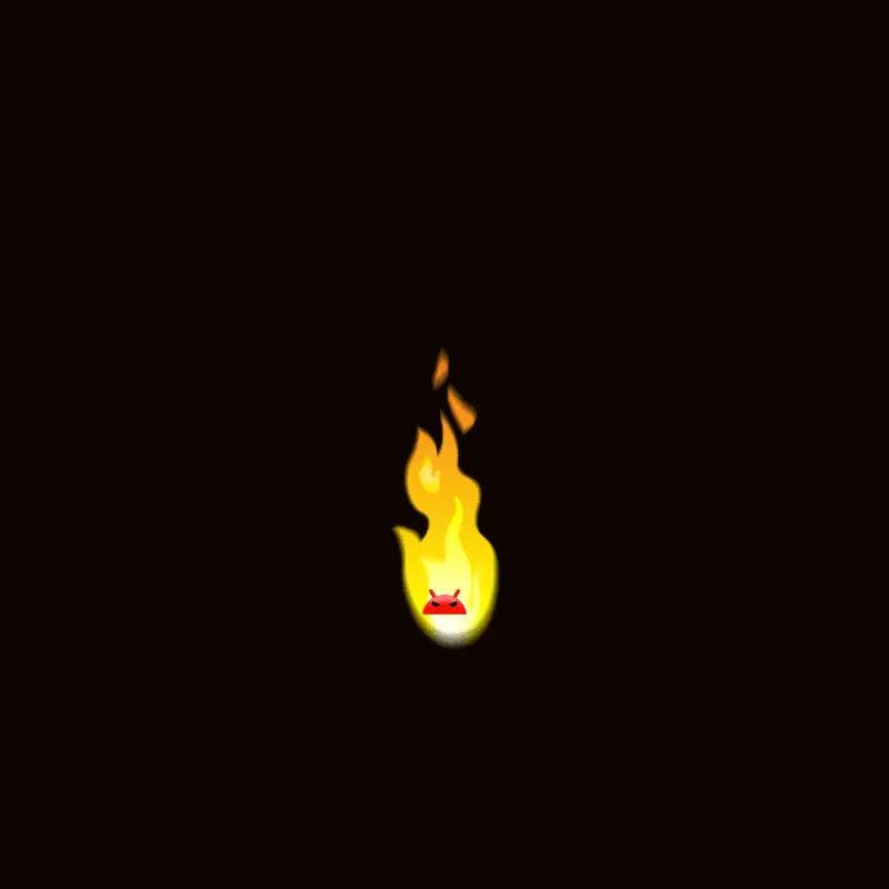 Android on fire