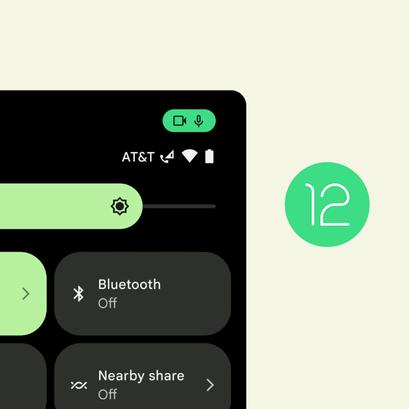 Android 12, indicator