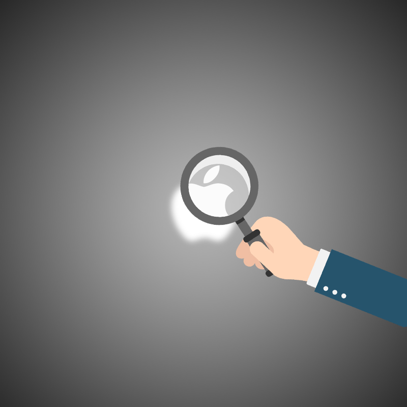 Apple magnifying glass