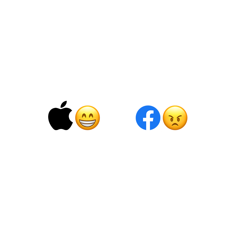 Apple happy, Facebook angry”