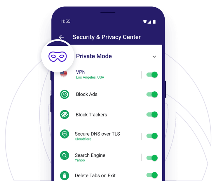 Avast Secure Browser - Android, with VPN