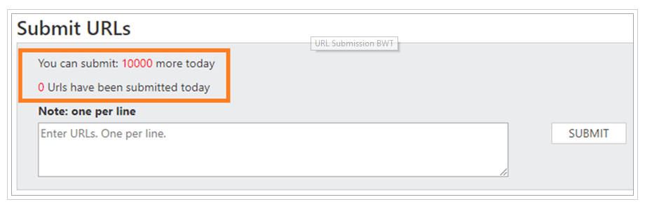 Bing Submit URL