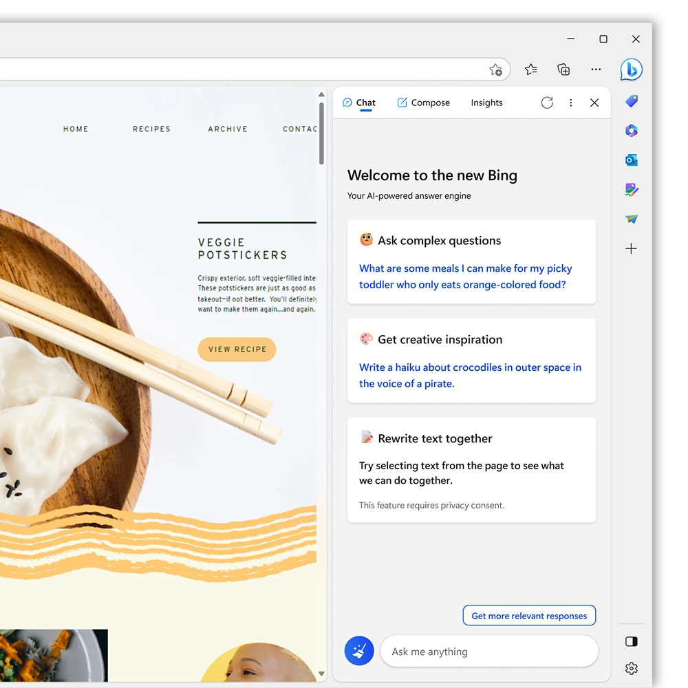 Bing Chat AI, Microsoft