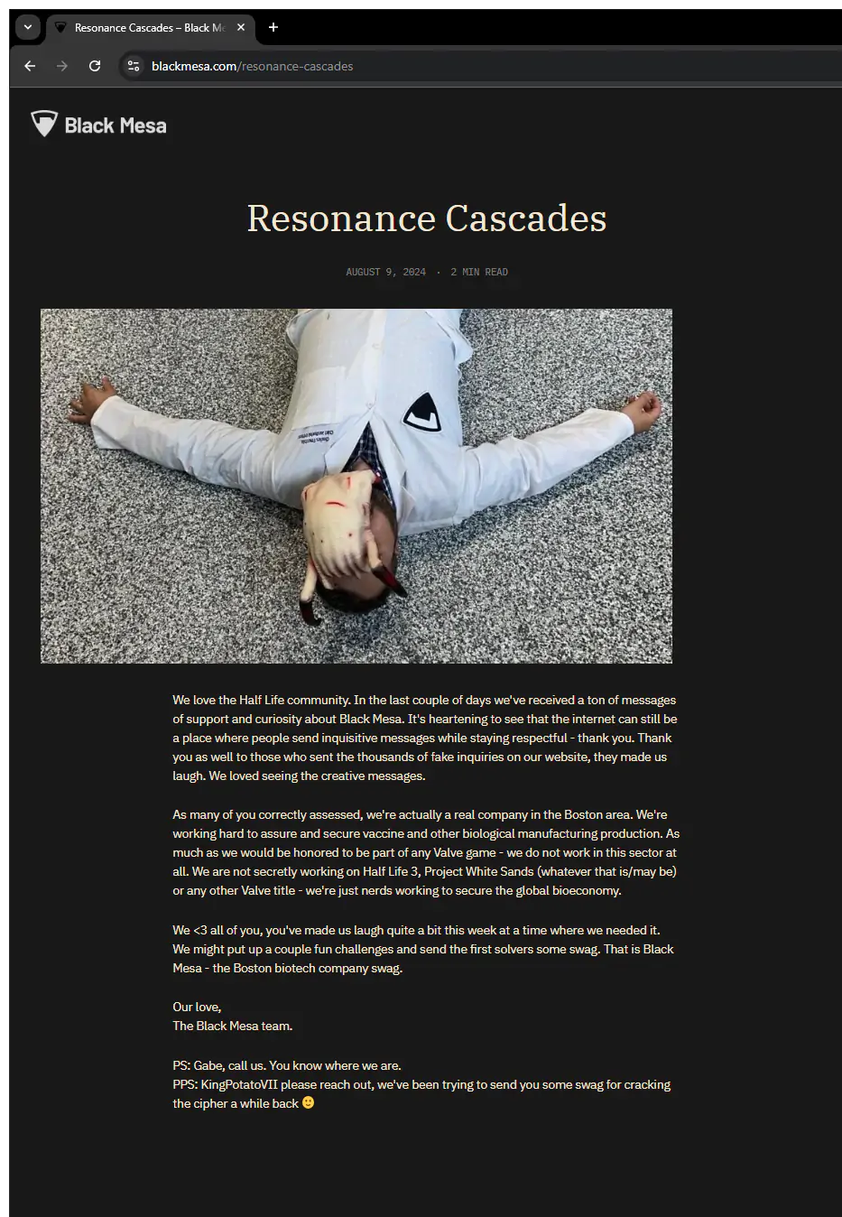 Black Mesa website.