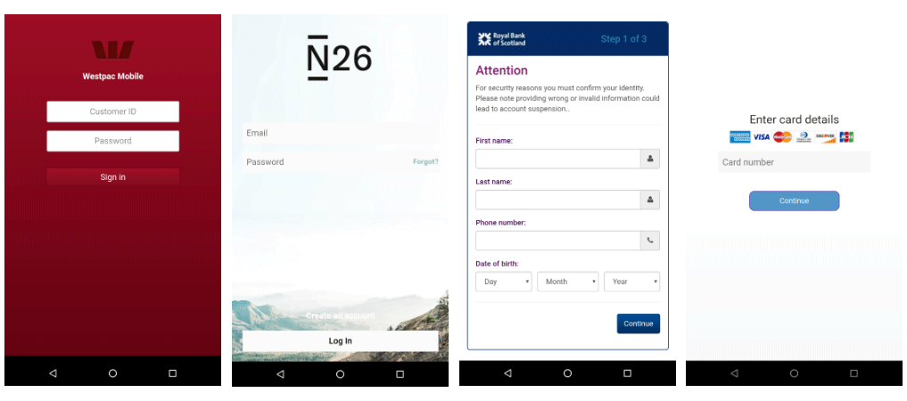 BlackRock's credential phishing overlays and generic card grabber overlay.