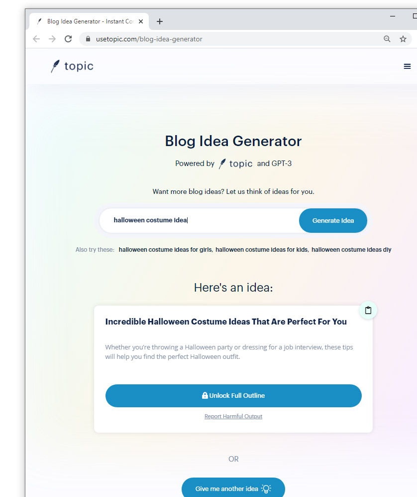 Blog Idea Generator