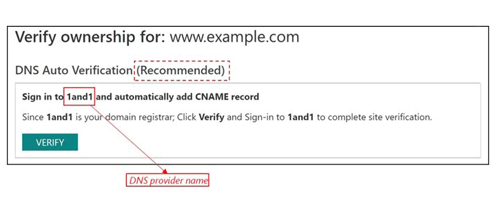 Bing Webmaster Tools - Domain Connect