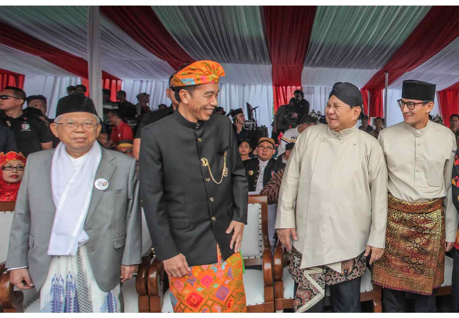 Joko Widodo and Ma'ruf Amin - Prabowo Subianto and Sandiaga Uno