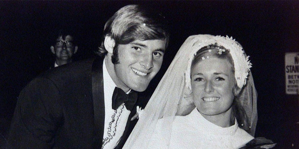 Chris and Lyn Dawson on their wedding day