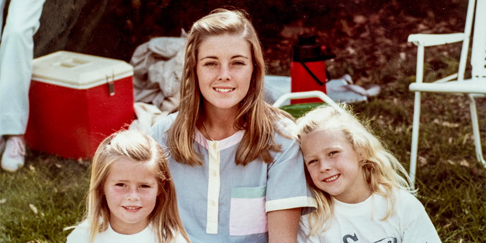 Joanne Curtis and Chris' two daughters