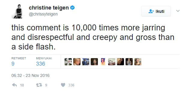 Chrissy Teigen 2016 American Music Awards, pubic hair