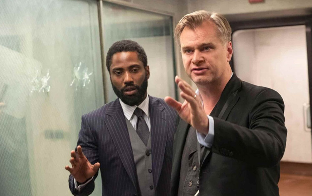 Christopher Nolan when filming Tenet