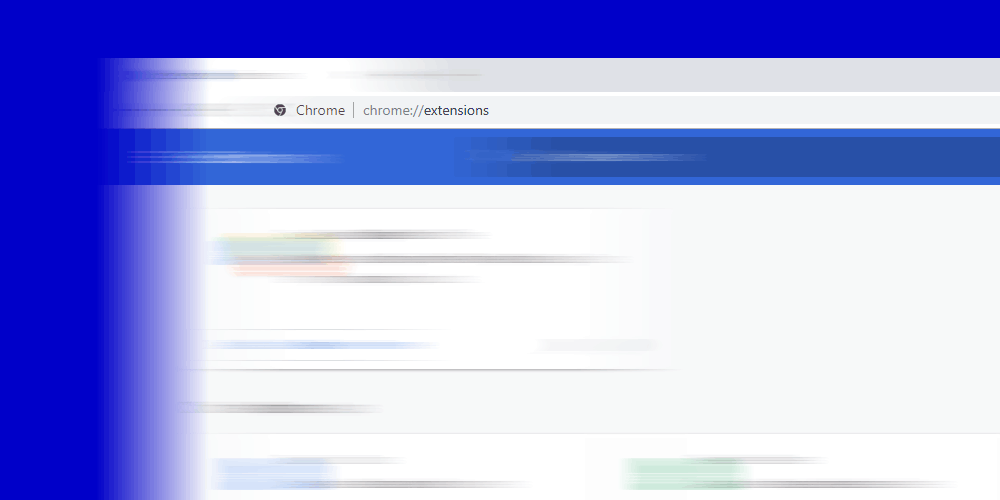 Chrome extensions page blur