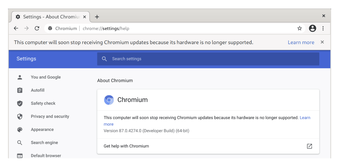 Chrome SSE3 support.