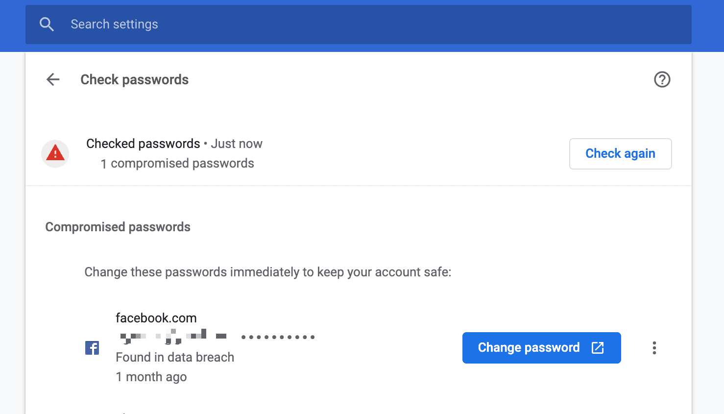 Chrome 86 password warning