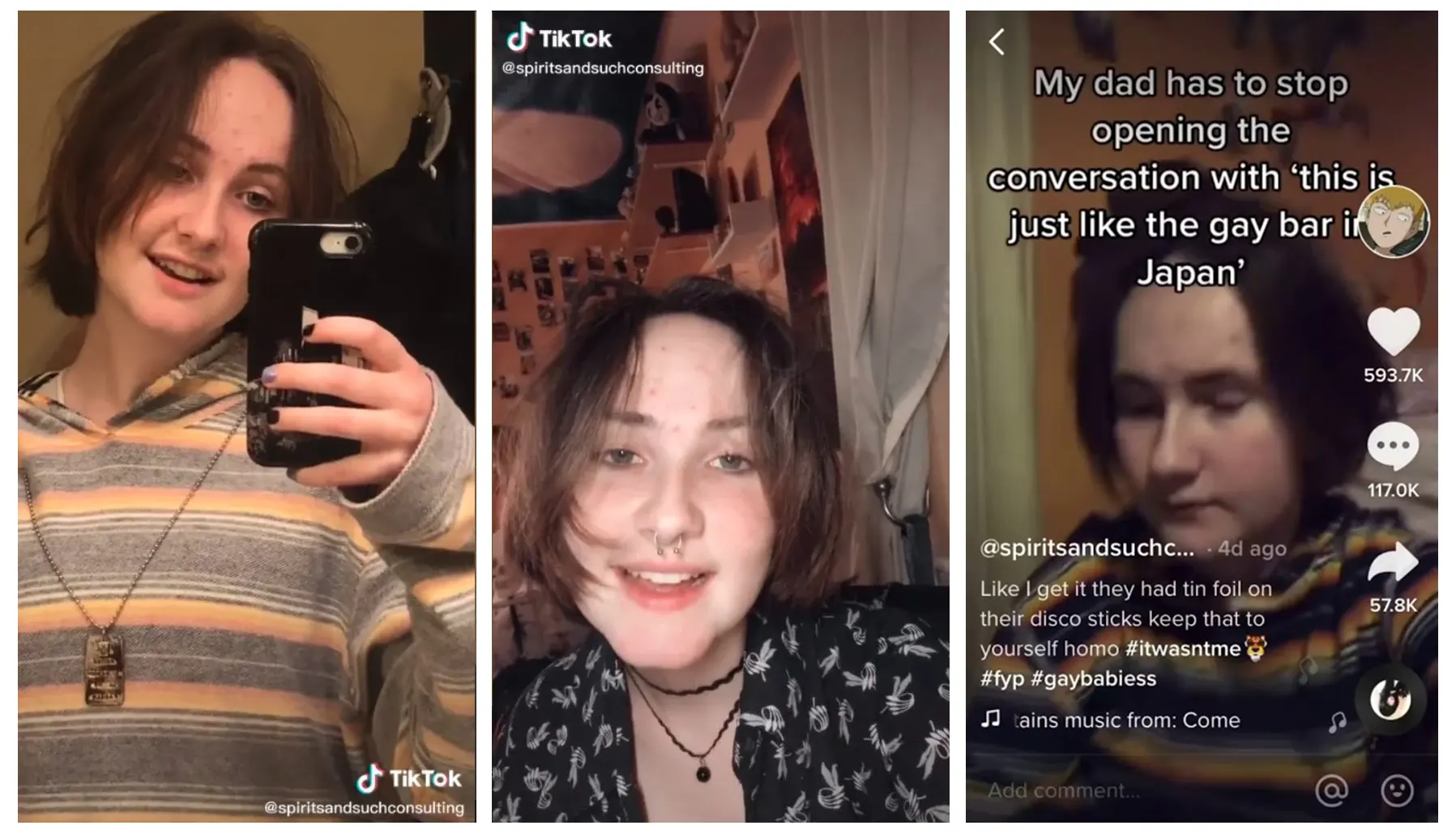 Claire Millers' TikTok posts