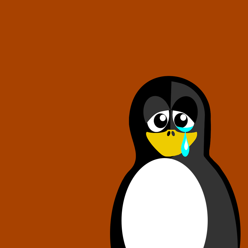 Crying penguin