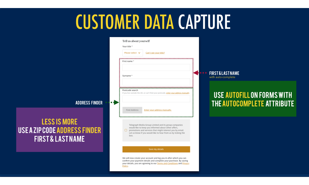 Customer data capture