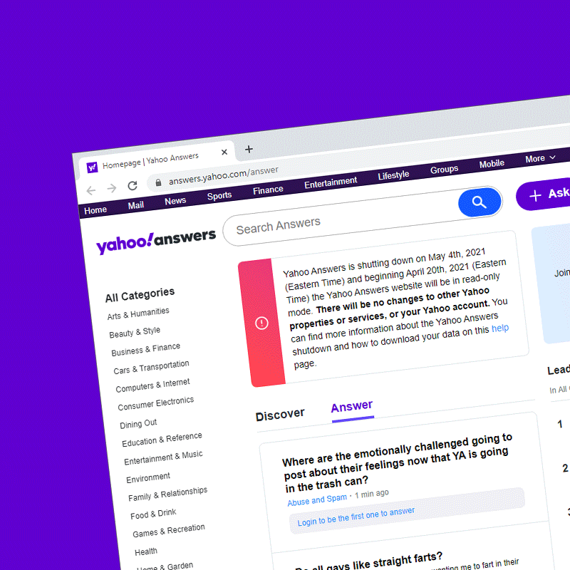 Death of Yahoo! Answers