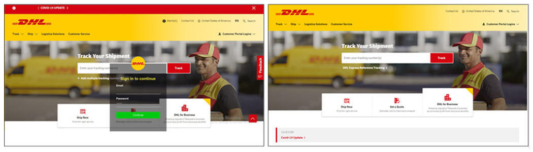 DHL phishing