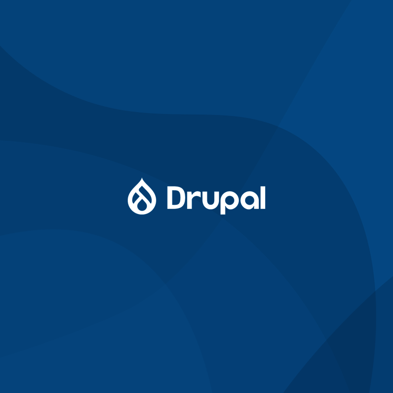 Drupal blue color wordmark logo