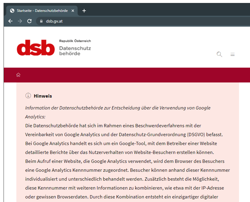 DSB, Google Analytics