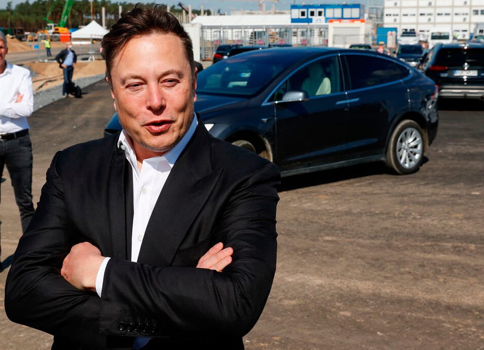 Elon Musk when visiting Tesla's Gigafactory in Berlin, Germany.