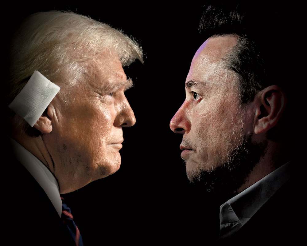 Elon Musk, Donald Trump.