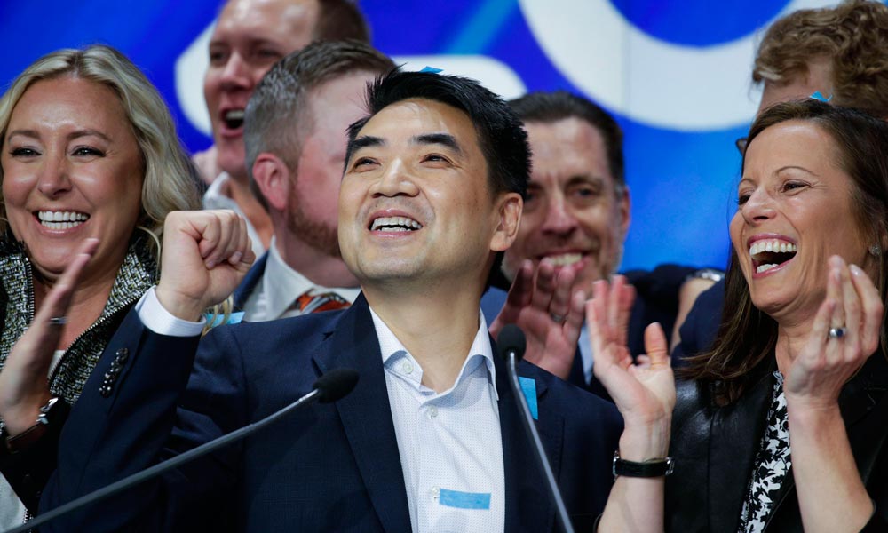 Eric Yuan during Zoom's IPO.