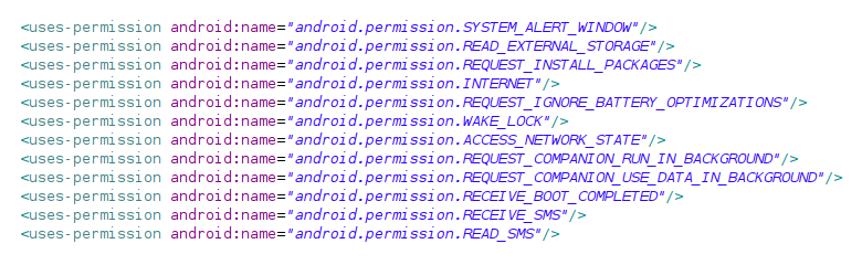 EventBot's permission requests