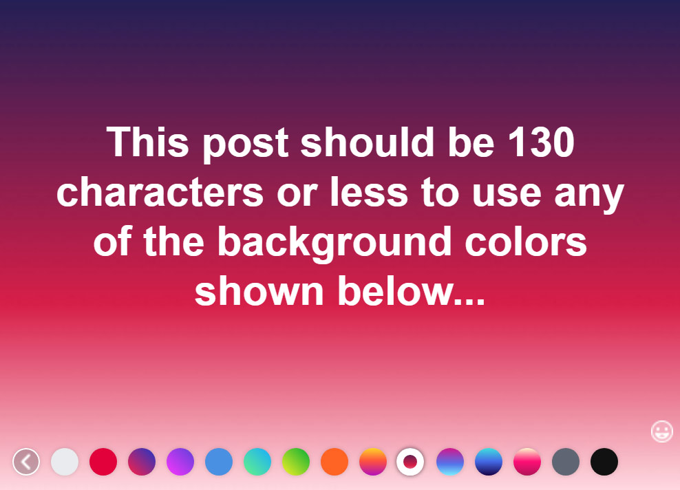 Facebook colored post