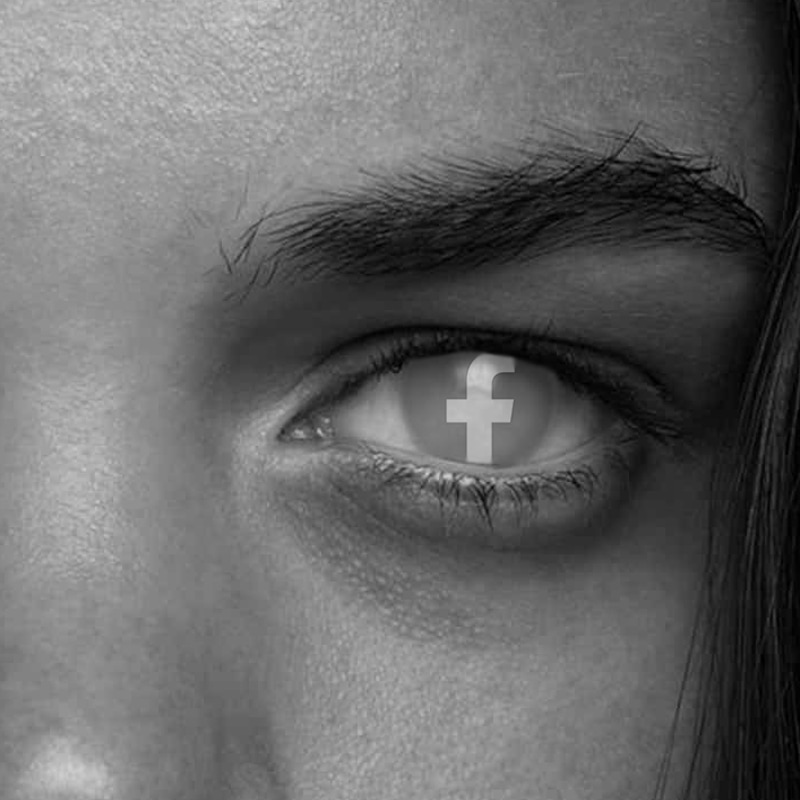 Facebook logo, visually impaired