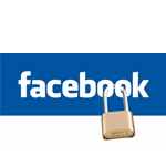 Facebook logo padlock