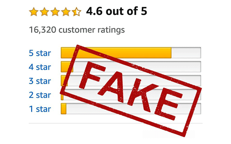 Fake Amazon reviews.