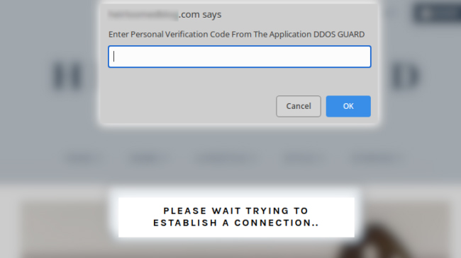 Fake Cloudflare DDoS protection