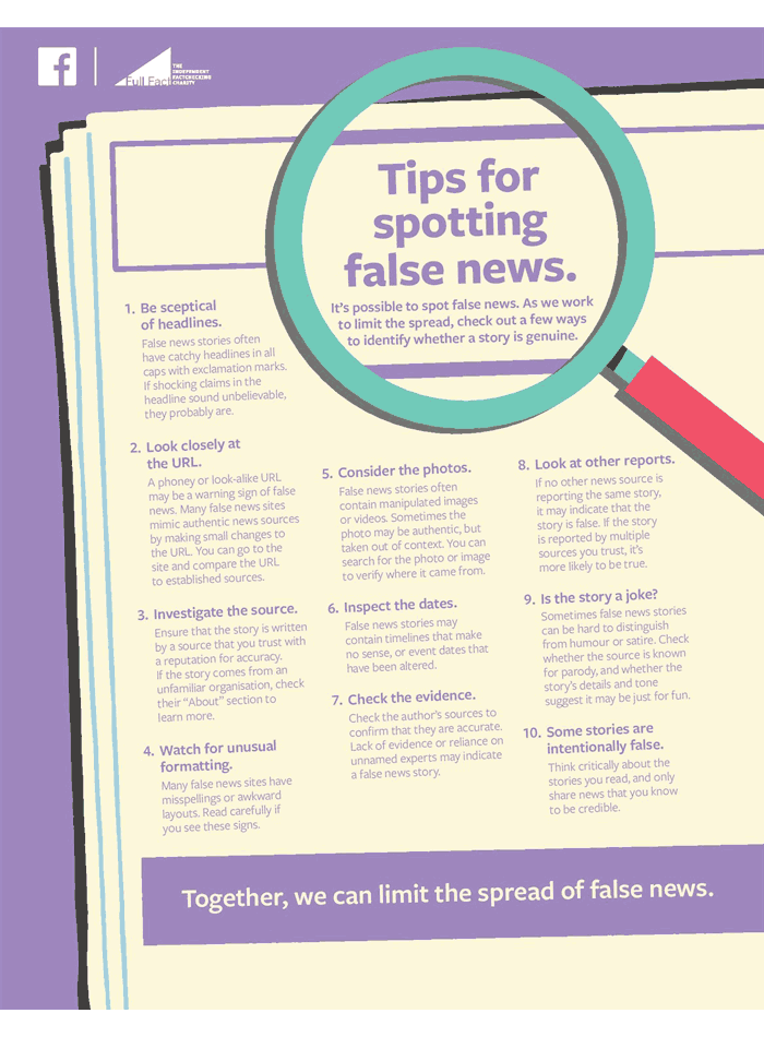 Facebook fake news ad